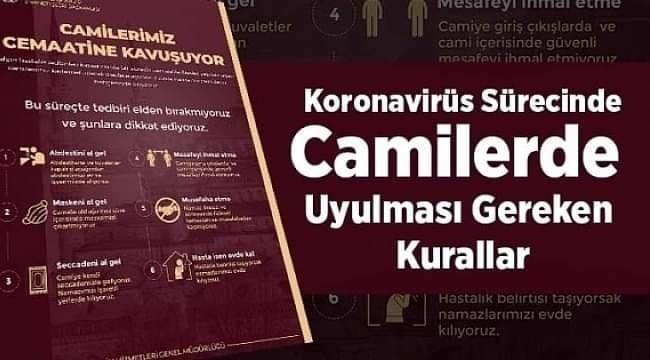 İLÇE MÜFTÜLÜĞÜNDEN CAMİ VE CUMA NAMAZI İLE İLGİLİ DUYURU!