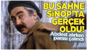 Abdest alan vatandaşın parasını çaldılar