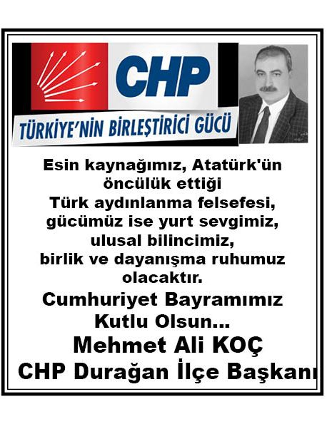 CUMHURİYET BAYRAMINIZ KUTLU OLSUN…