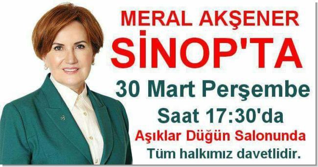 MERAL AKŞENER SİNOP'TA