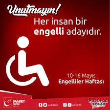 Saadet Partisi Sinop İl Başkanlığı “Sakatlar Haftası” Basın Bülteni