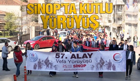 57. ALAY’ A VEFA  YÜRÜYÜŞÜ  SİNOP’TA DA GERÇEKLEŞTİ