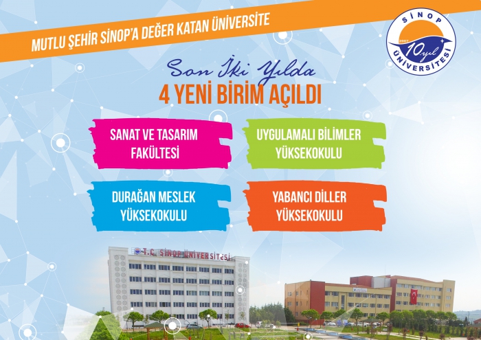 SİNOP ÜNİVERSİTESİ  BÜYÜMEYE DEVAM EDİYOR